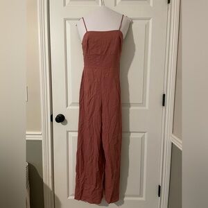 Francesca's Pink Jumpsuit with Spaghetti Straps